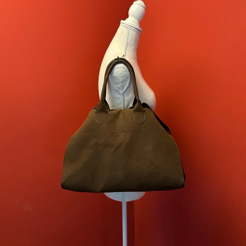 Brown Suede Satchel Bag - Picture 13 of 16